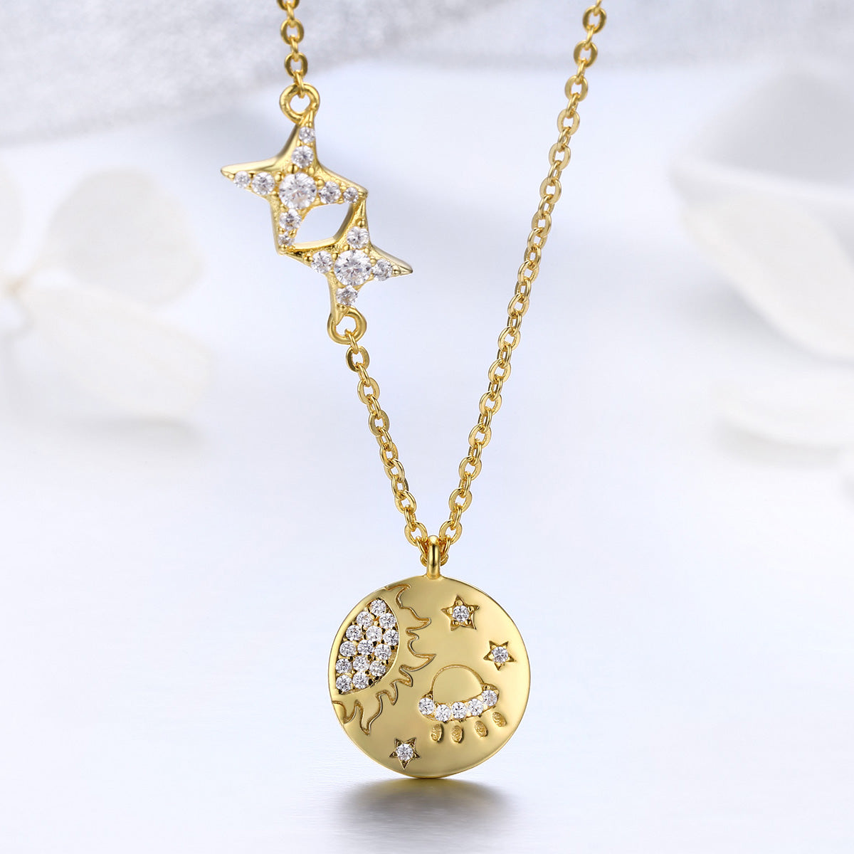 Sterling Silver Galaxy Hypoallergenic Necklace