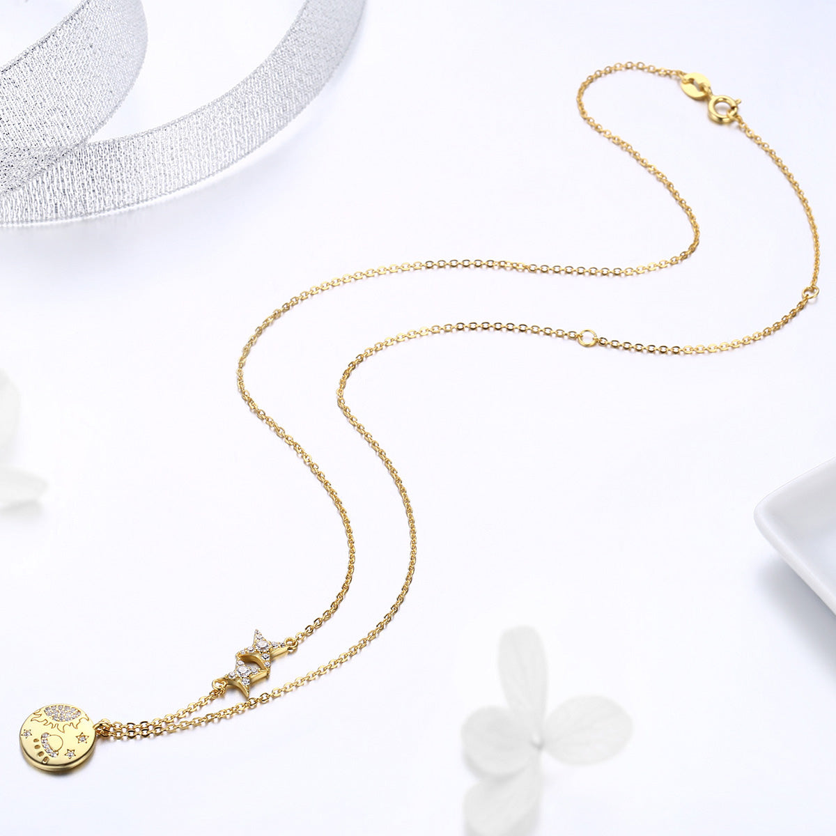 Sterling Silver Galaxy Hypoallergenic Necklace