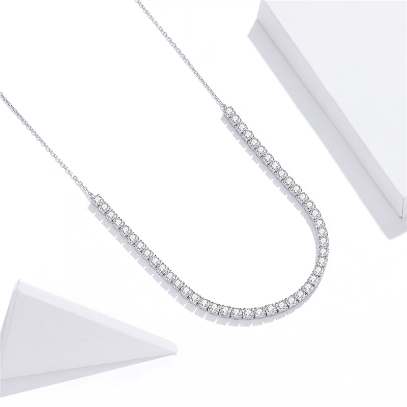 Sterling Silver Simple Chain Chocker Hypoallergenic Necklace