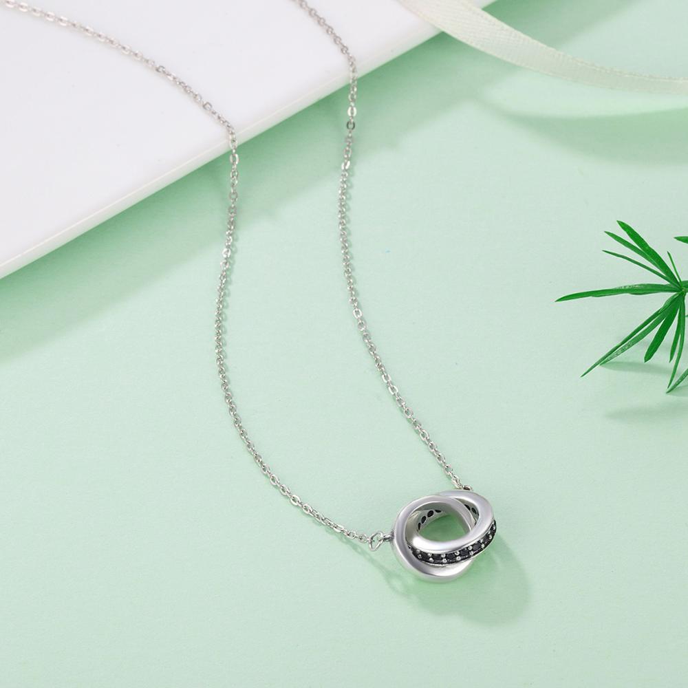 Sterling Silver Double Circle Hypoallergenic Necklace