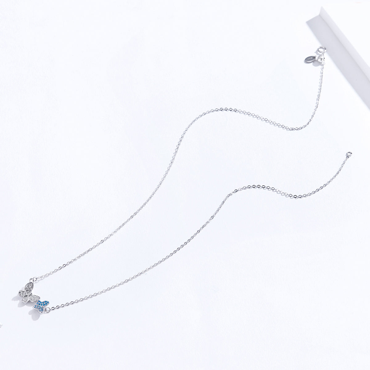 Sterling Silver Butterflies Hypoallergenic Necklace