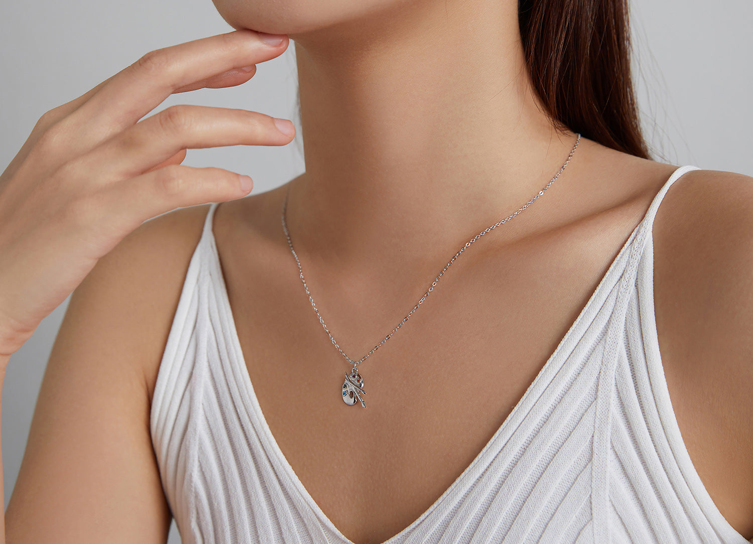 Sterling Silver Artistic Life Hypoallergenic Necklace