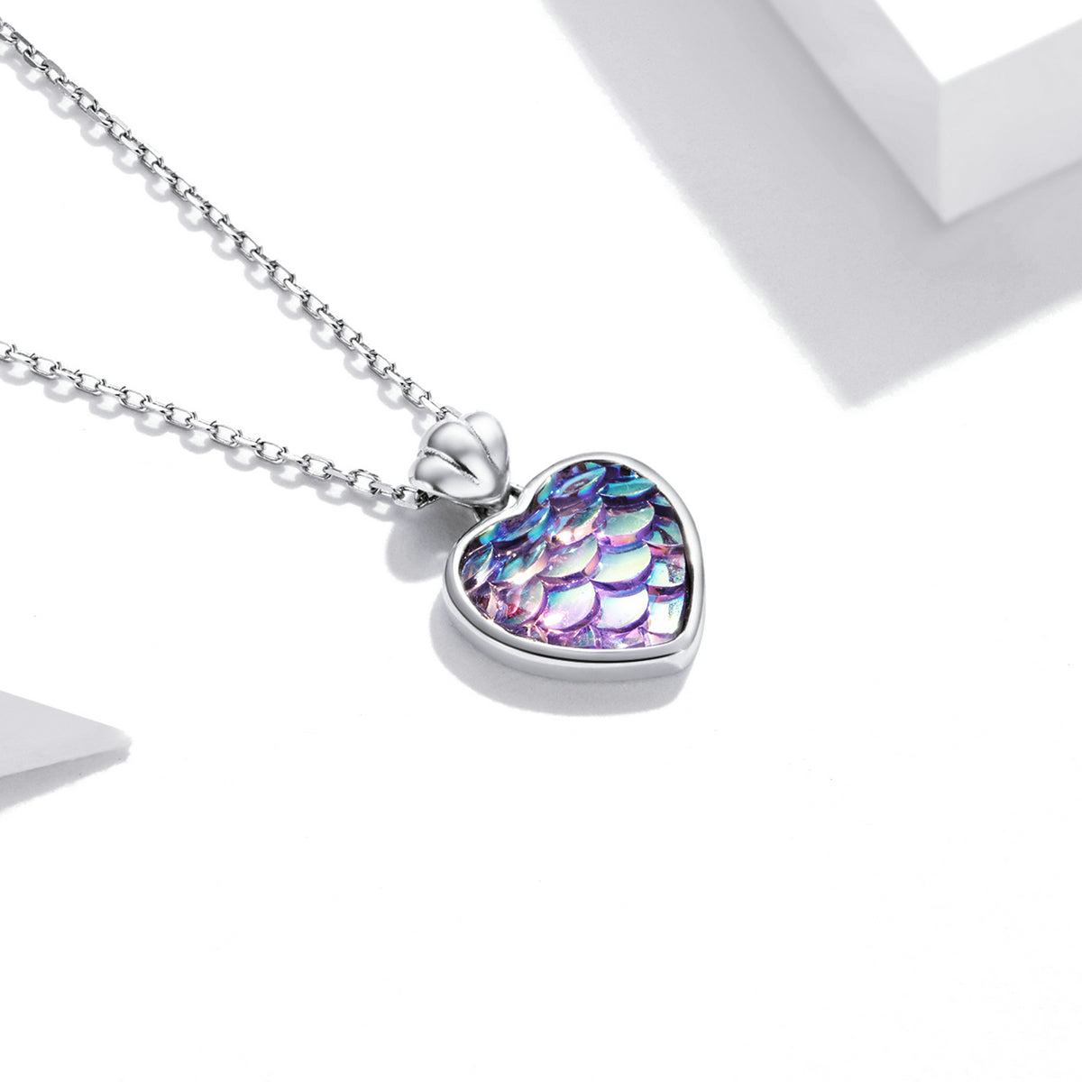 Sterling Silver Sea Heart Hypoallergenic Necklace