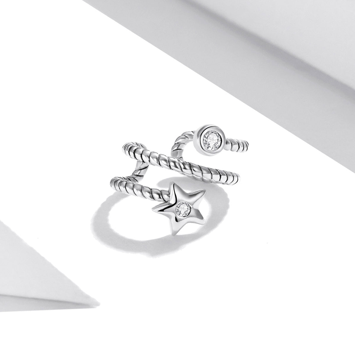 Sterling Silver Single Star Hypoallergenic Ear Cuff (Single)