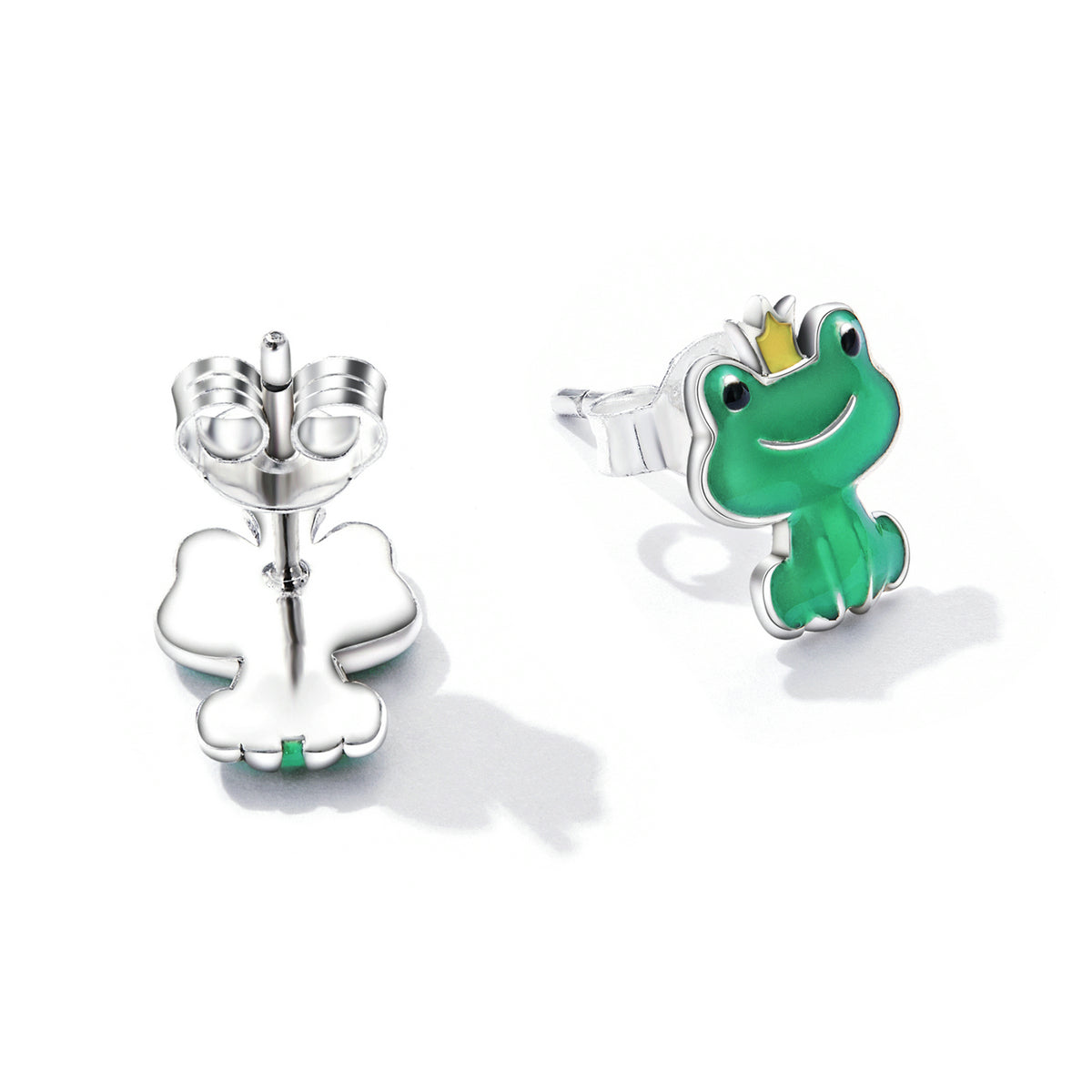 Sterling Silver Prince Frog Stud Hypoallergenic Earrings