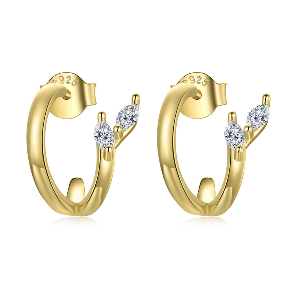 Sterling Silver Treasure Of Nature Stud Hypoallergenic Earrings