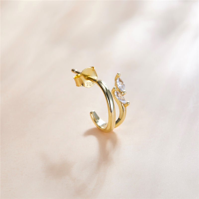 Sterling Silver Treasure Of Nature Stud Hypoallergenic Earrings