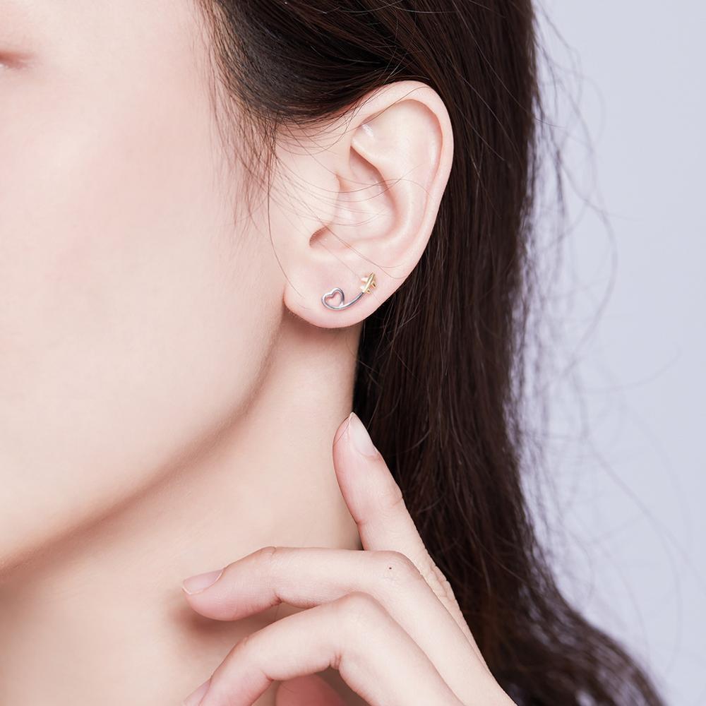 Sterling Silver Love Of Travel Stud Hypoallergenic Earrings