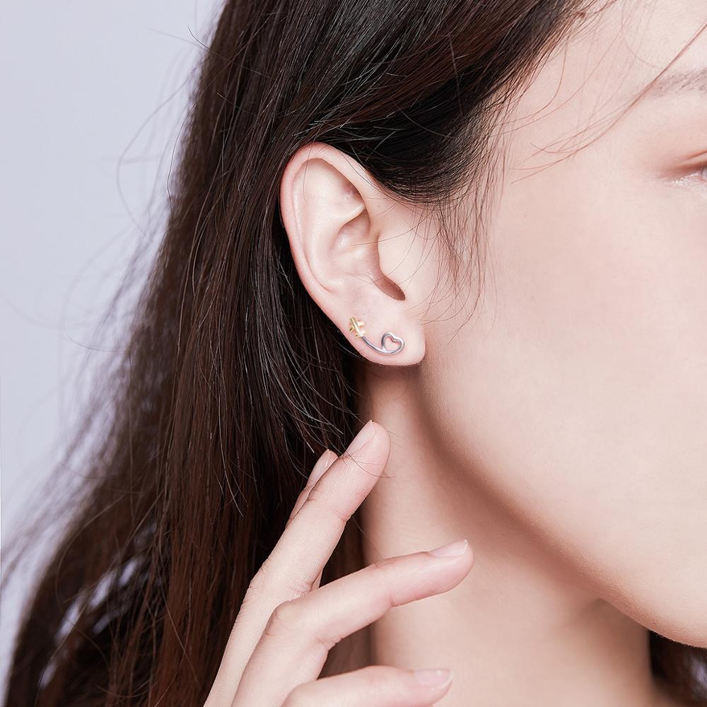 Sterling Silver Love Of Travel Stud Hypoallergenic Earrings