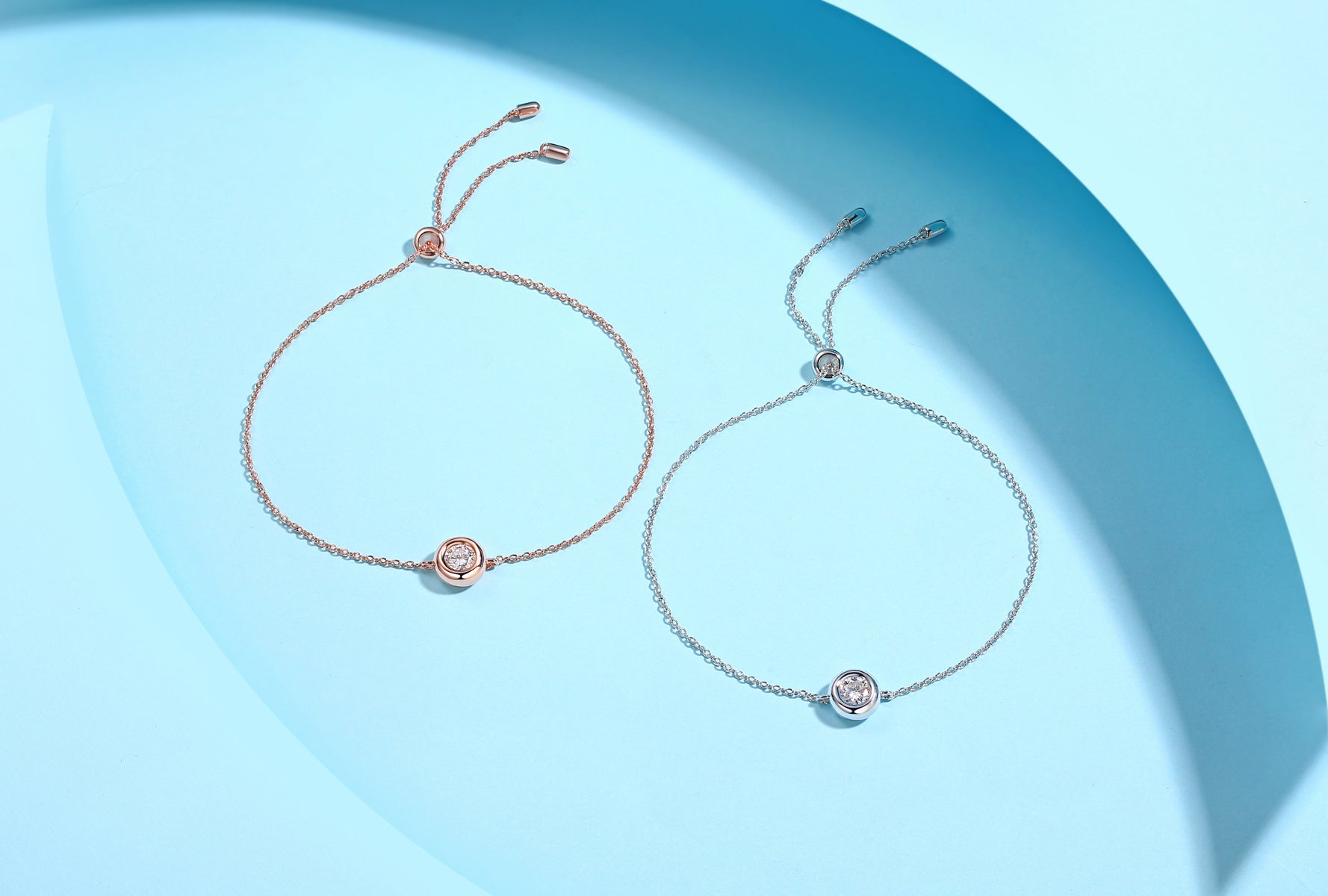 Sterling Silver ECMO40 Round 0.5ct Moissanite Hypoallergenic Bracelet