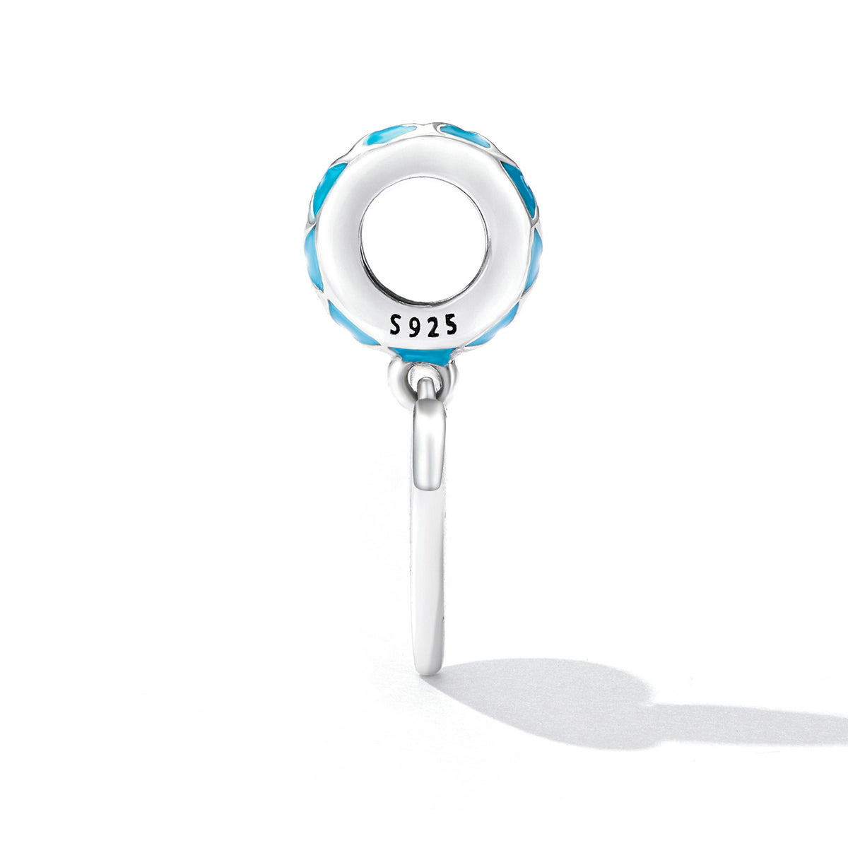 Sterling Silver Colourful Love Heart Hypoallergenic Dangle Charm