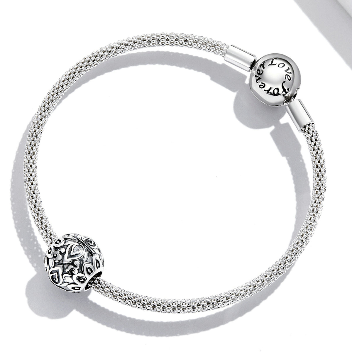 Sterling Silver Vintage Lotus Hypoallergenic Bead Charm