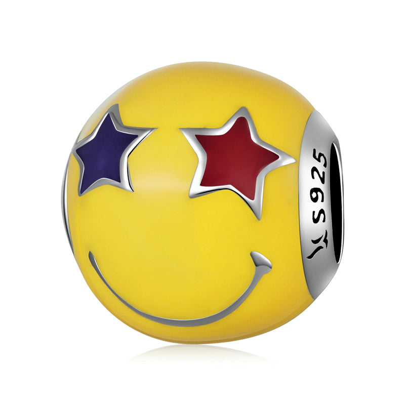 Sterling Silver Smiley Face Hypoallergenic Bead Charm