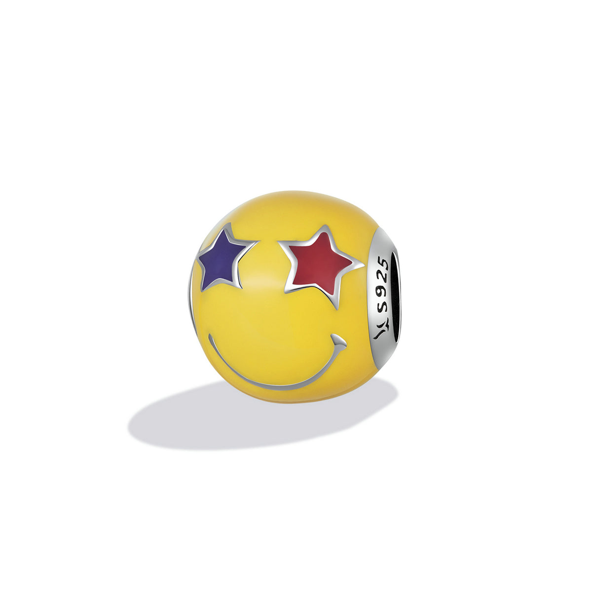 Sterling Silver Smiley Face Hypoallergenic Bead Charm