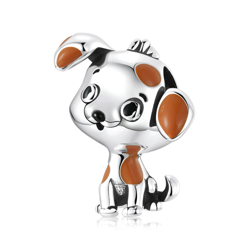Sterling Silver Dog Hypoallergenic Bead Charm