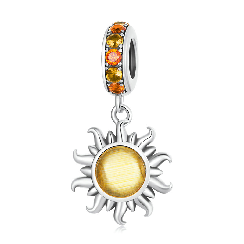 Sterling Silver Sun Hypoallergenic Dangle Charm