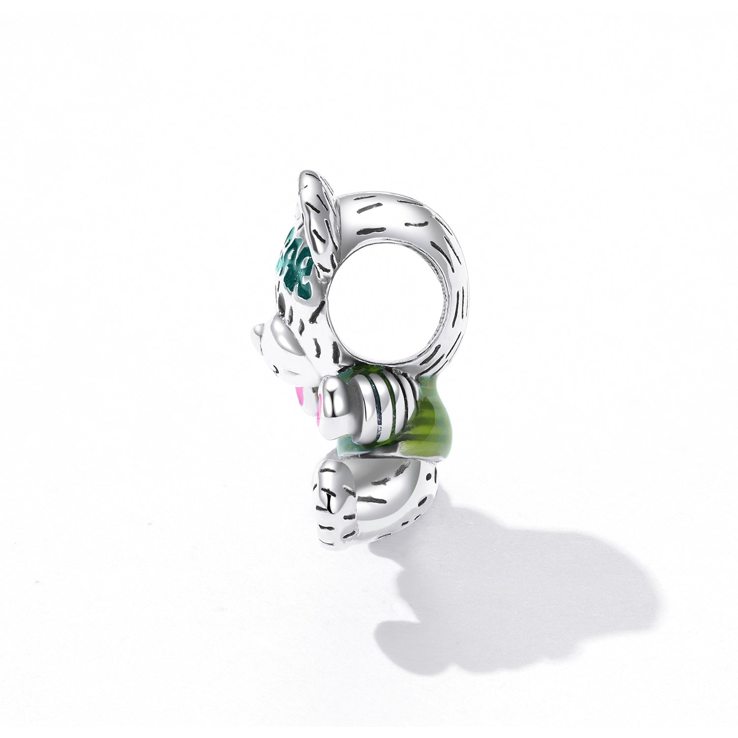 Sterling Silver Cuddly Bear Hypoallergenic Bead Charm