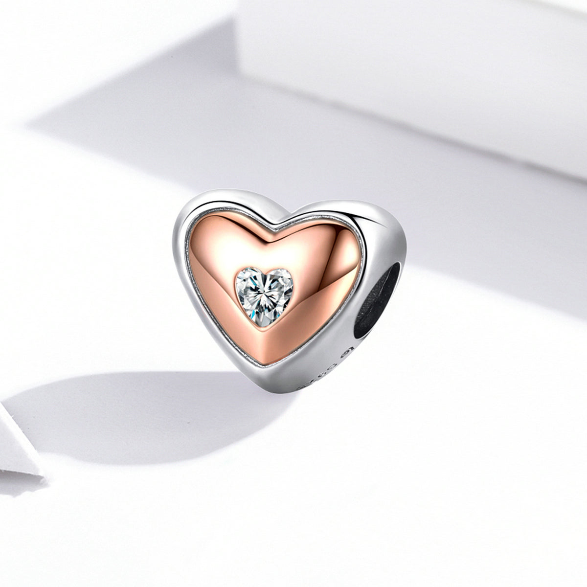 Sterling Silver Adorable Heart Hypoallergenic Bead Charm