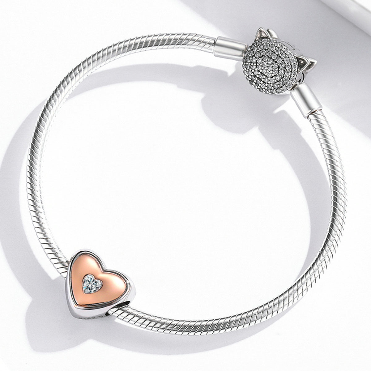 Sterling Silver Adorable Heart Hypoallergenic Bead Charm