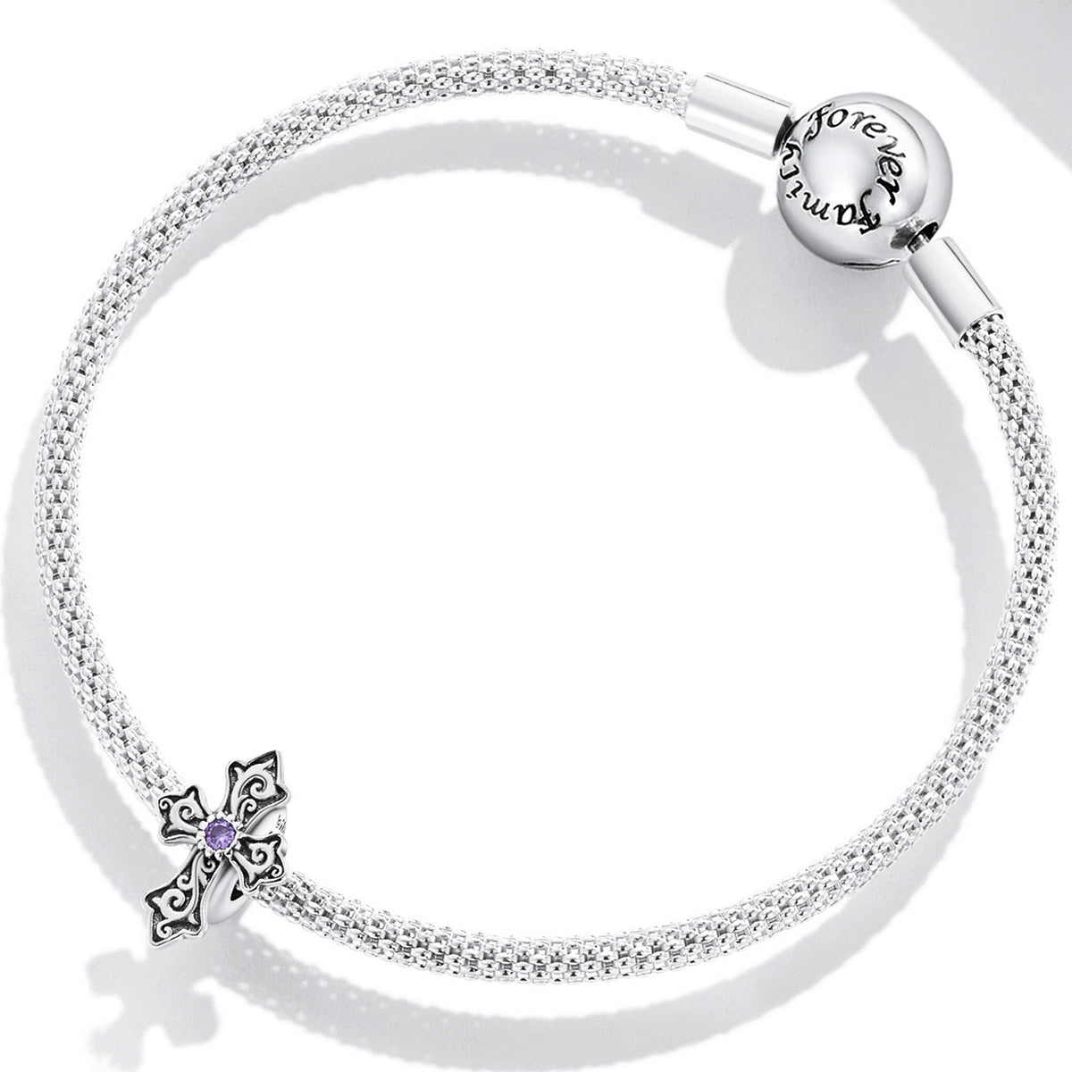 Sterling Silver Vintage Cross Hypoallergenic Bead Charm