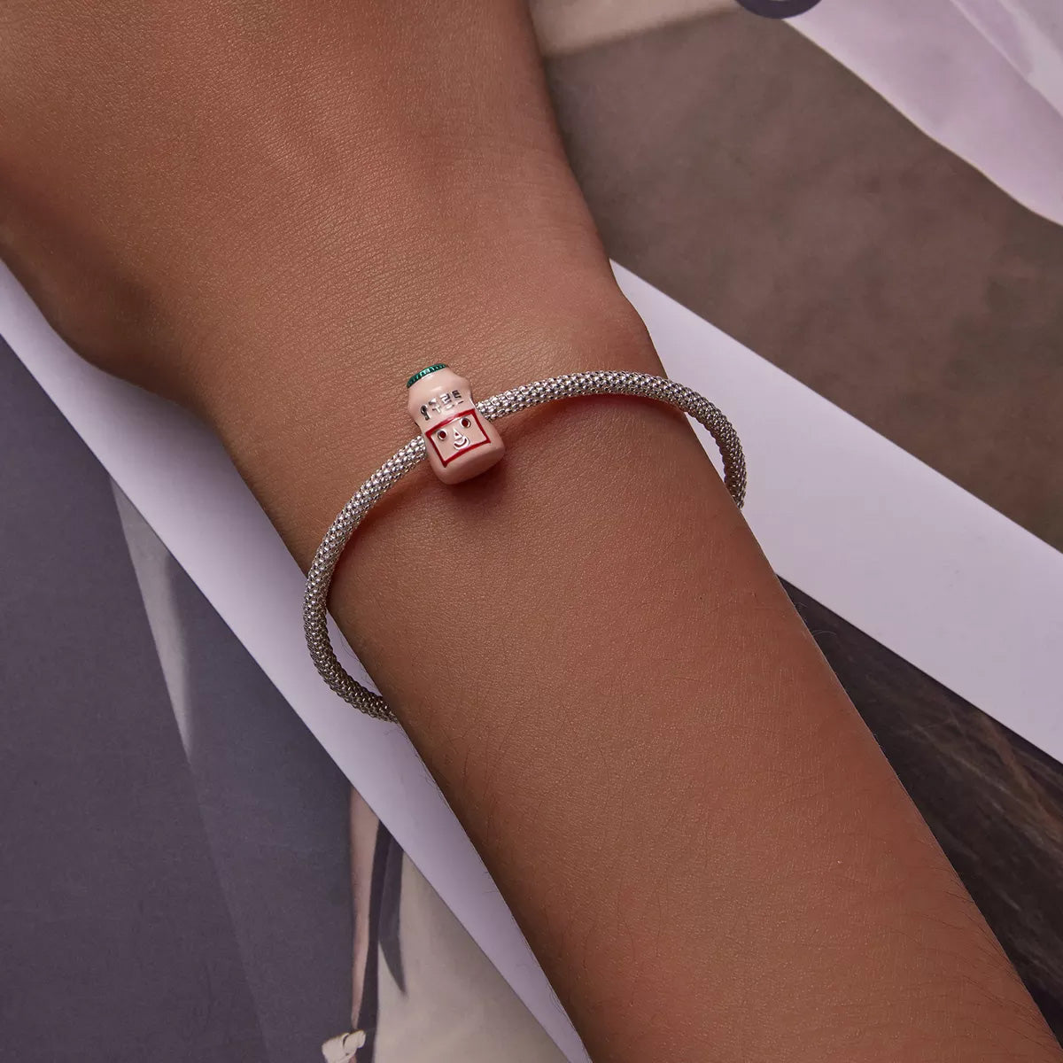 Sterling Silver Drink Hypoallergenic Bead Charm