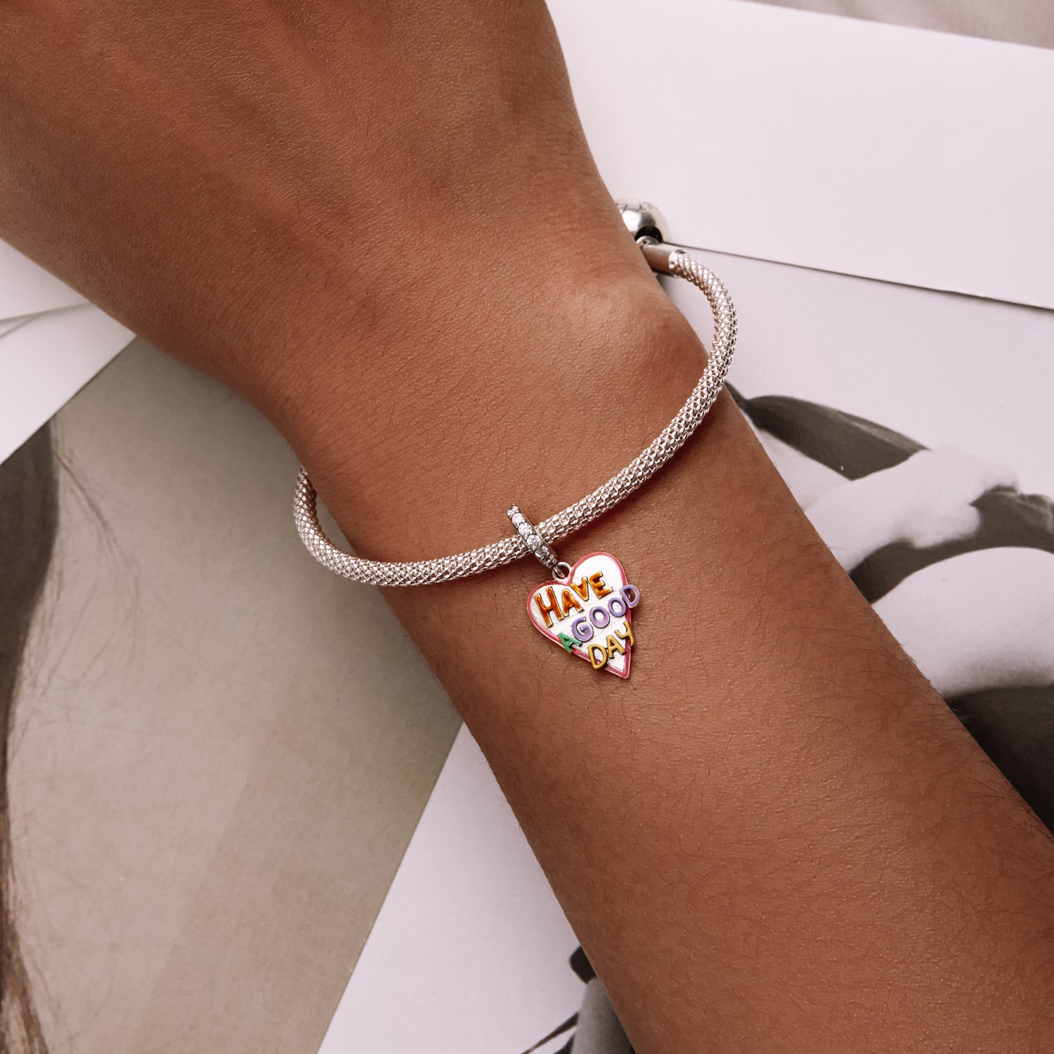 Sterling Silver Have A Good Day Hypoallergenic Dangle Charm