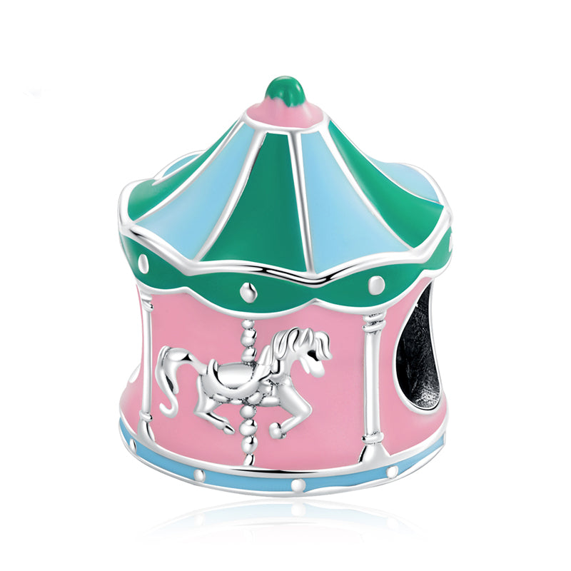 Sterling Silver Carousel Hypoallergenic Bead Charm