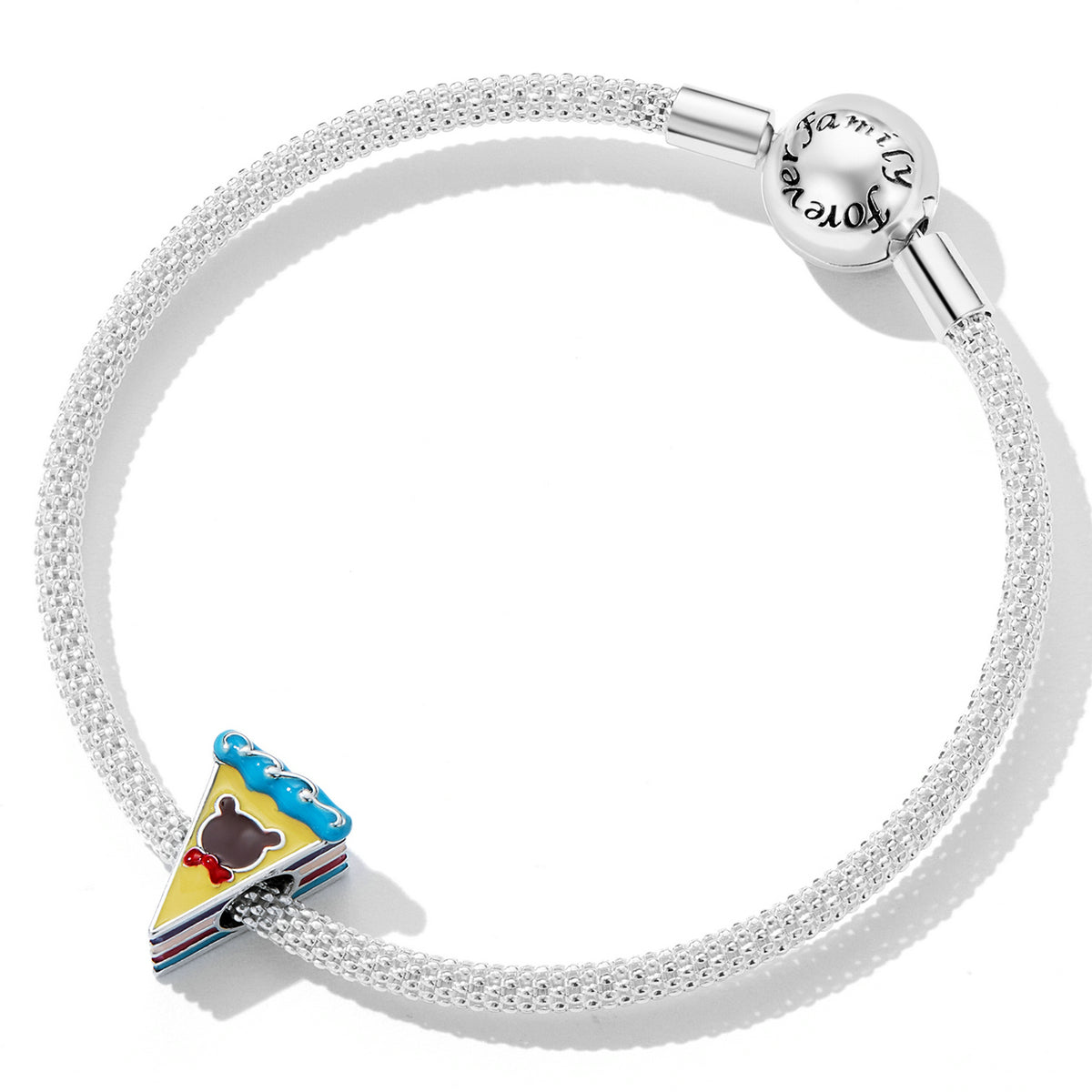 Sterling Silver Cake Slice Hypoallergenic Bead Charm