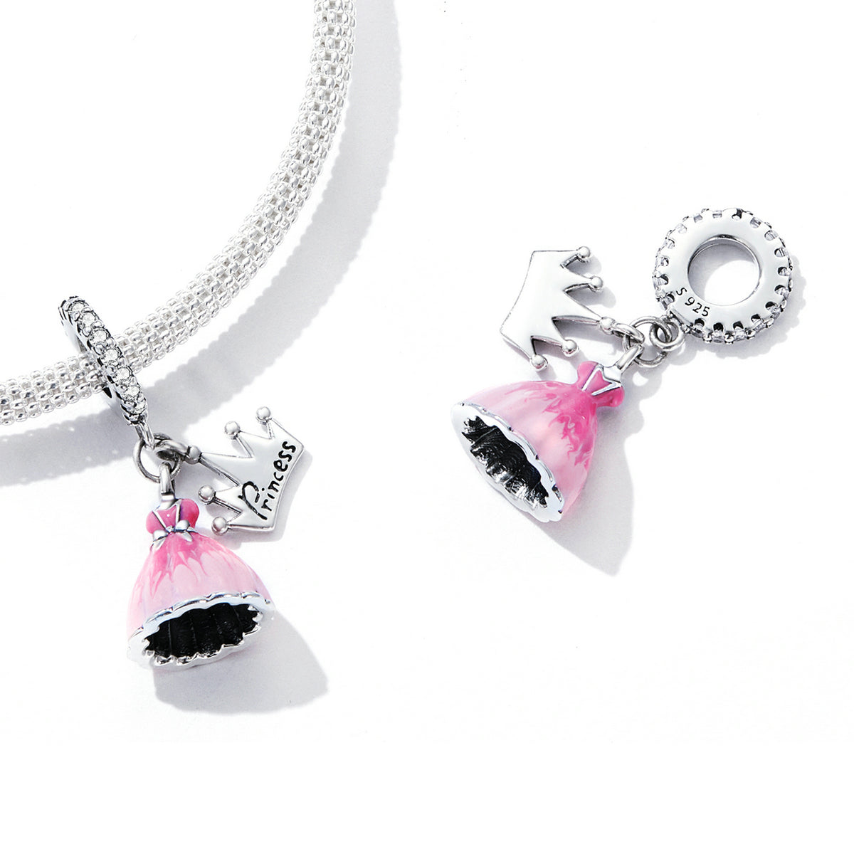 Sterling Silver Princess Hypoallergenic Dangle Charm