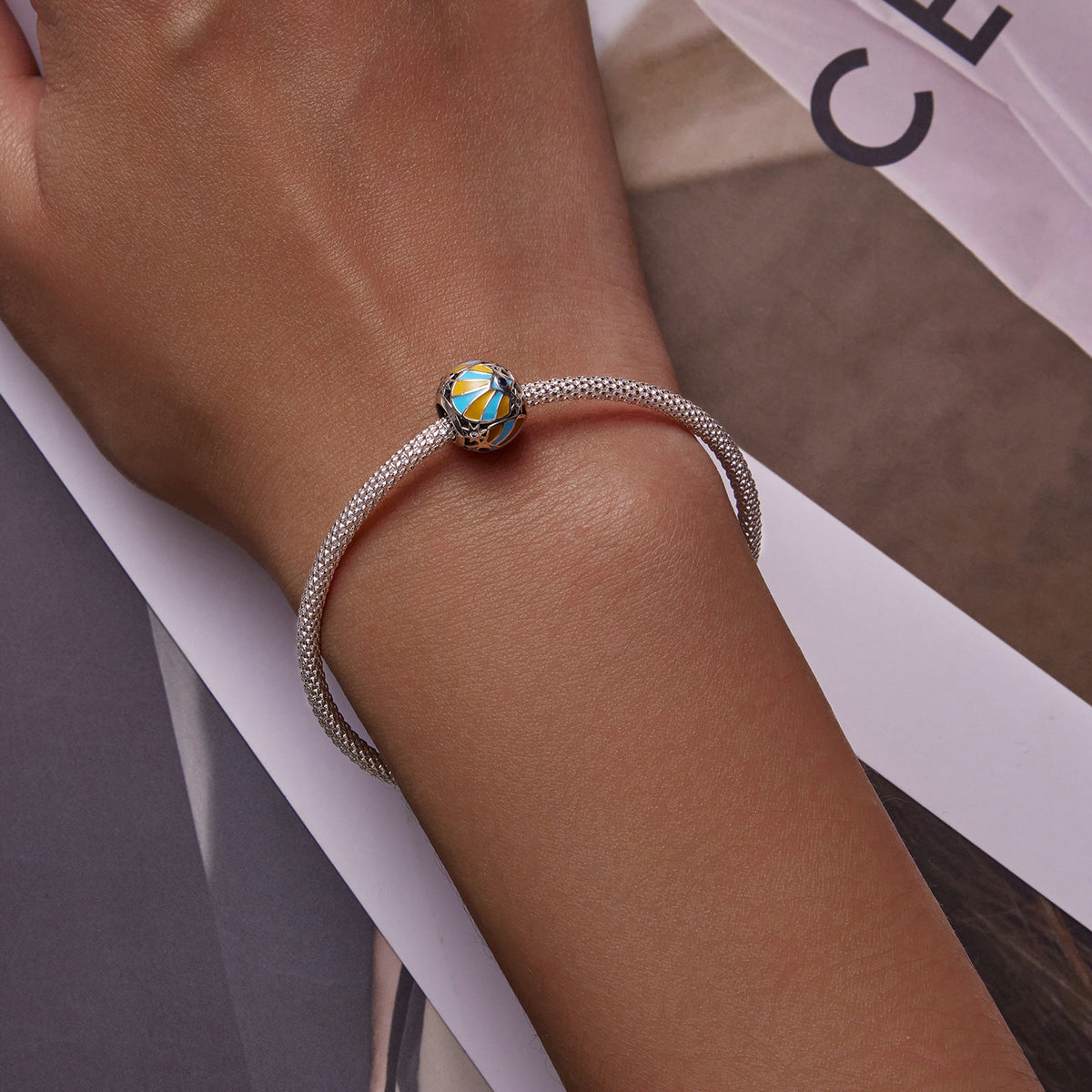 Sterling Silver Star Eye Hypoallergenic Bead Charm