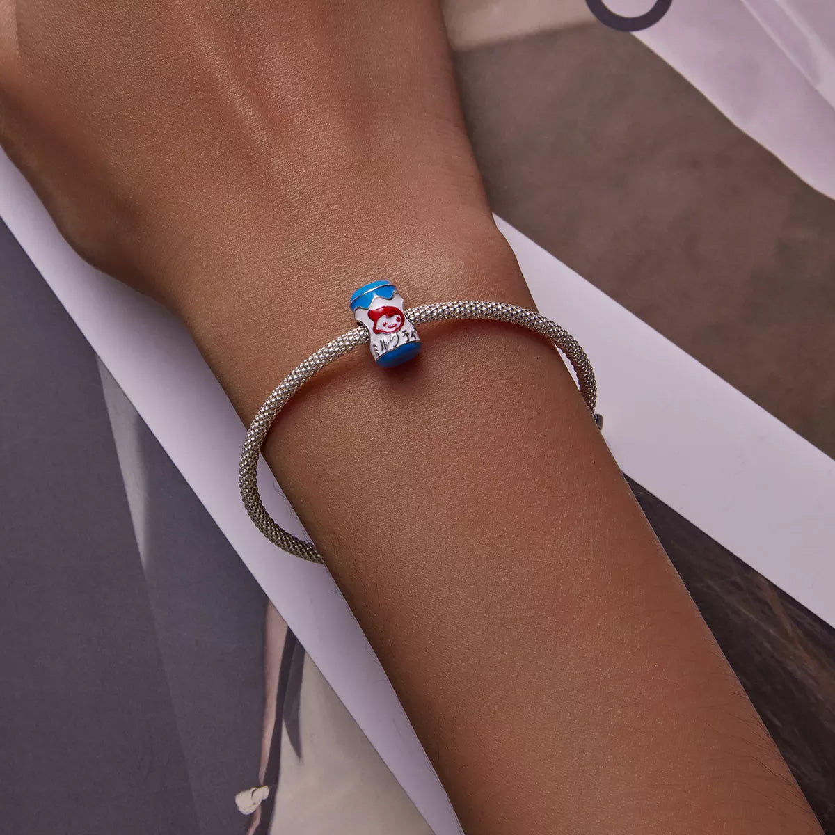 Sterling Silver Can Hypoallergenic Bead Charm