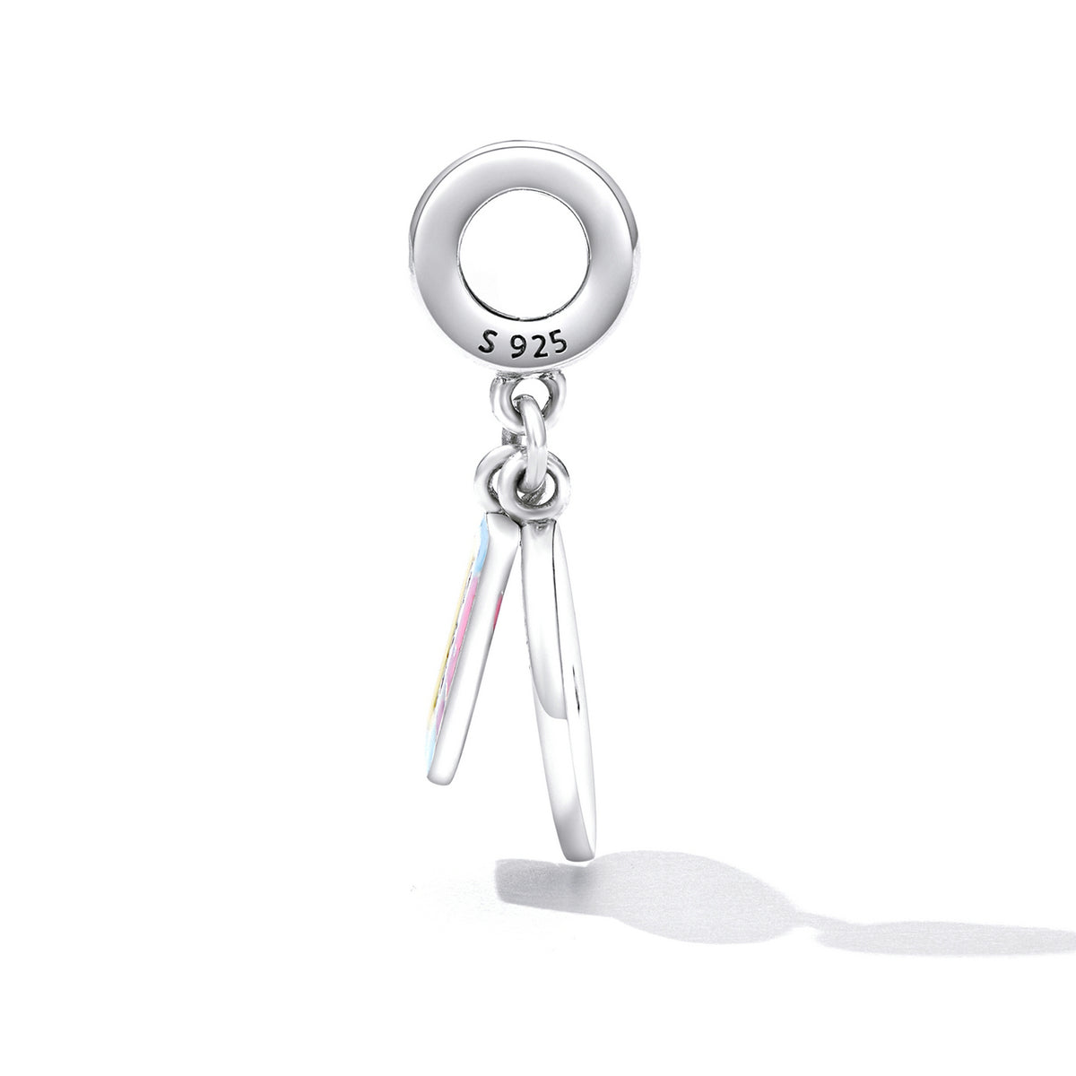 Sterling Silver Tape & Compact Disc Hypoallergenic Dangle Charm