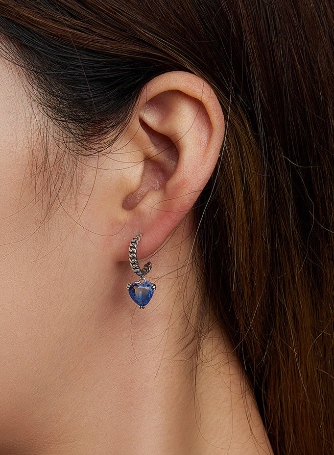 Sterling Silver Pure Heart Stud Hypoallergenic Earrings