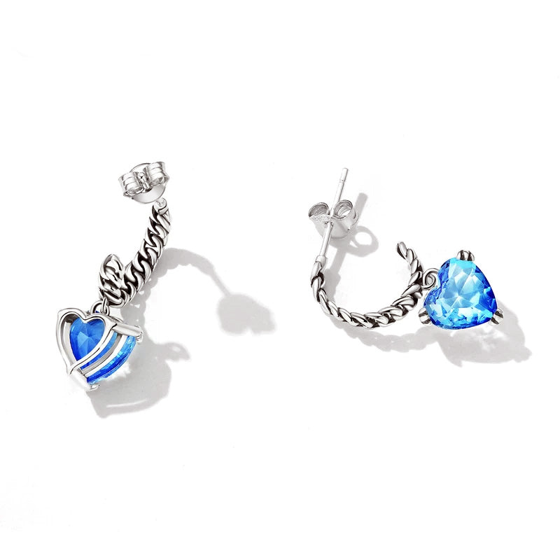 Sterling Silver Pure Heart Stud Hypoallergenic Earrings