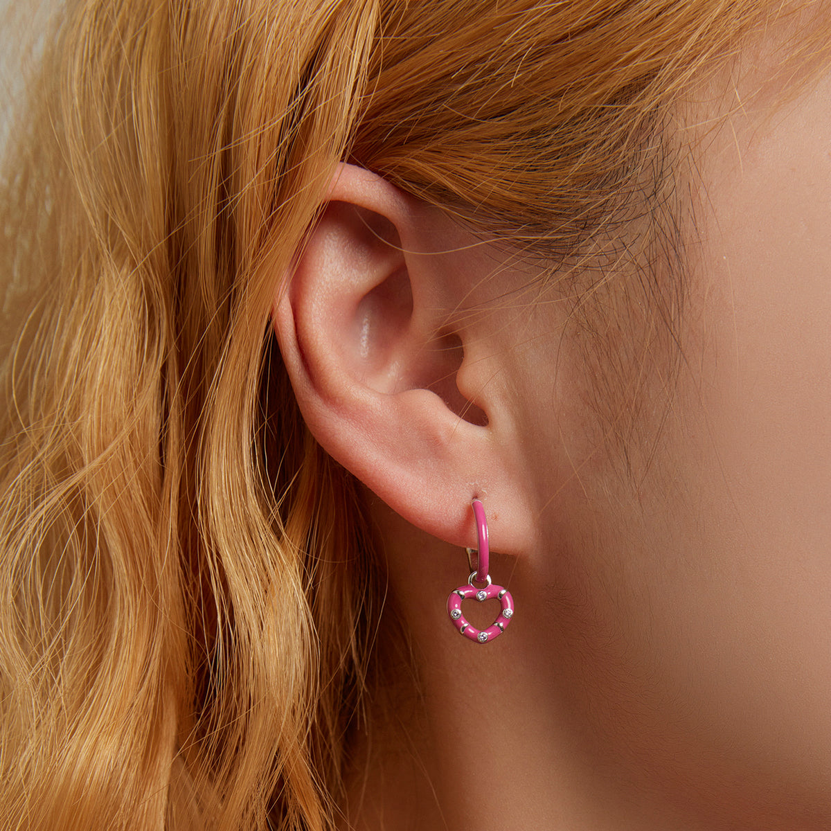 Sterling Silver Sweet Heart Stud Hypoallergenic Earrings