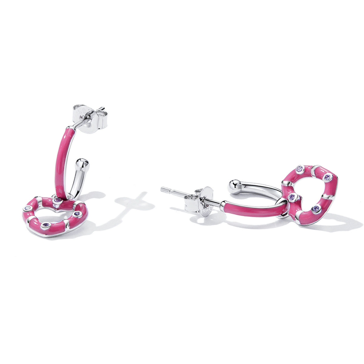 Sterling Silver Sweet Heart Stud Hypoallergenic Earrings