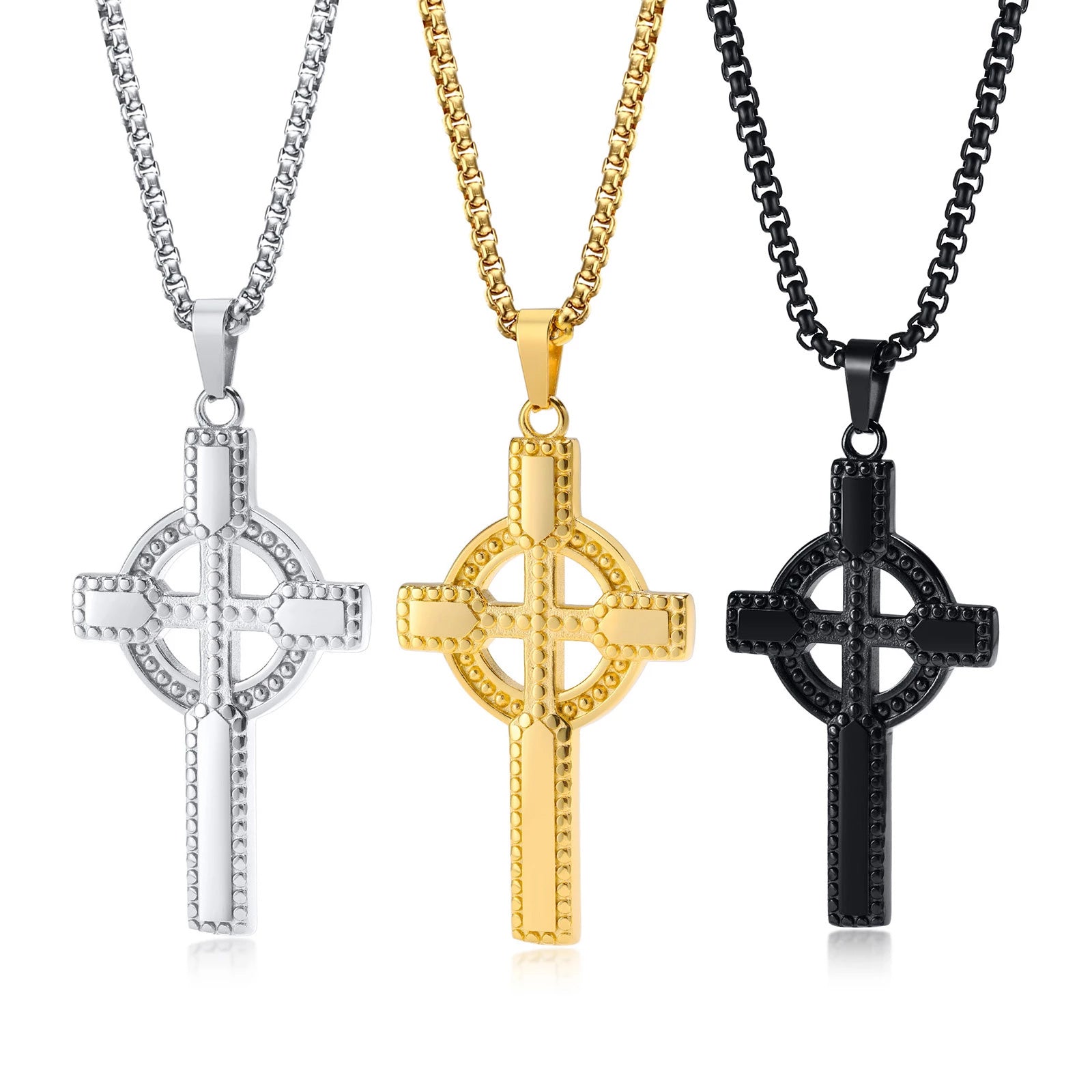 Stainless Steel Celtic Cross Necklace