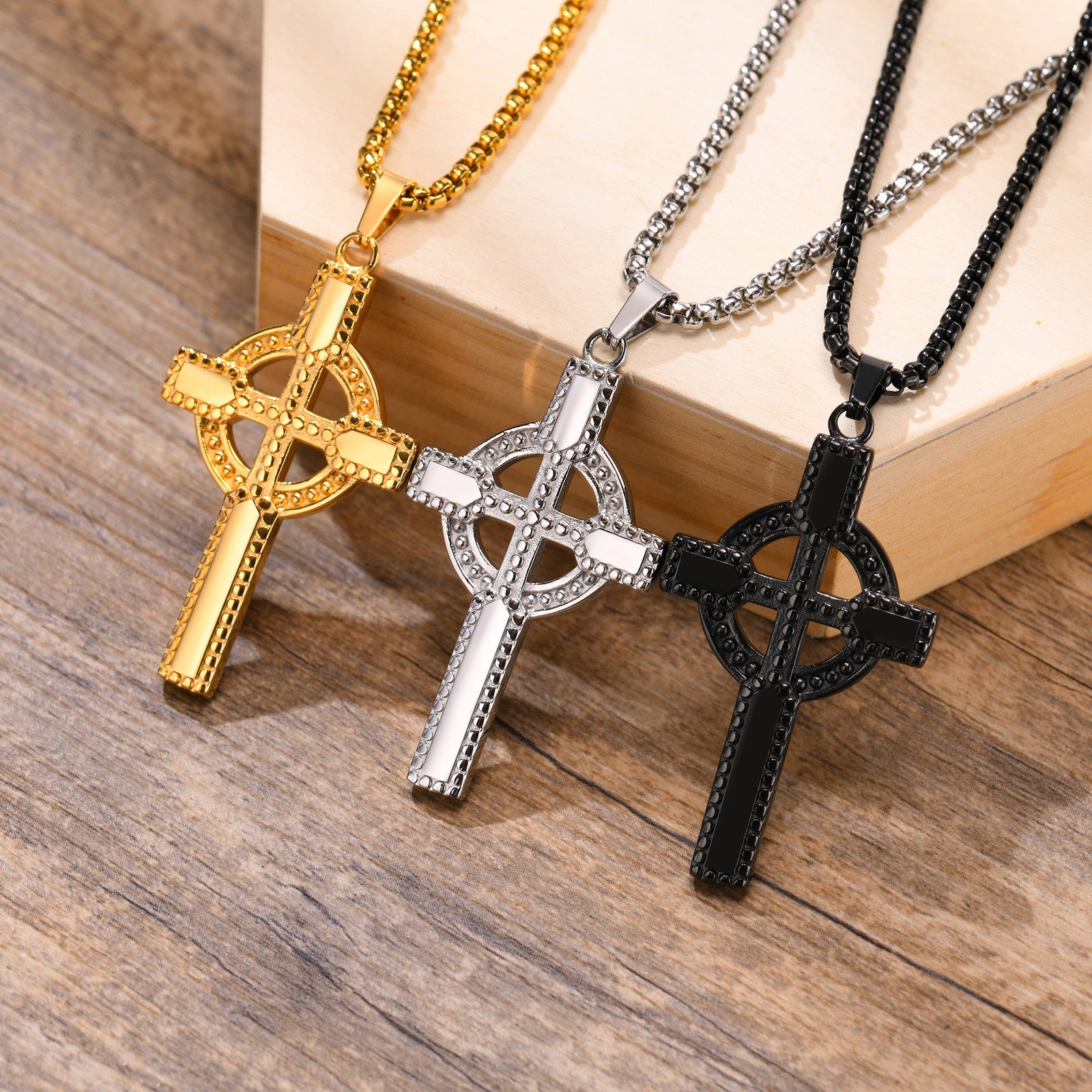 Stainless Steel Celtic Cross Necklace