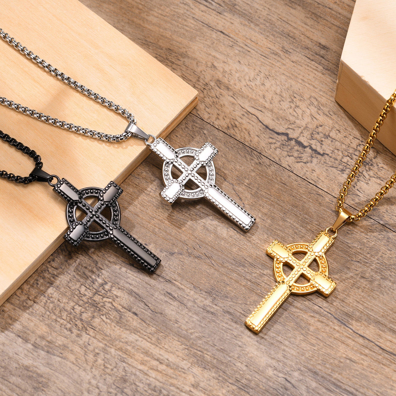 Stainless Steel Celtic Cross Necklace