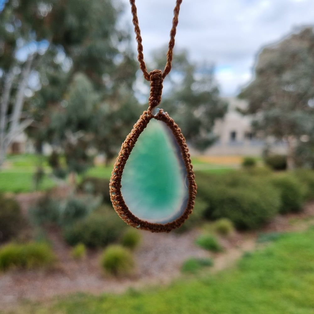 Natural Green Quartz Handmade Necklace