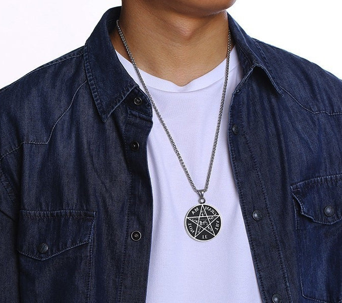 Stainless Steel Secret Seal of Solomon Necklace
