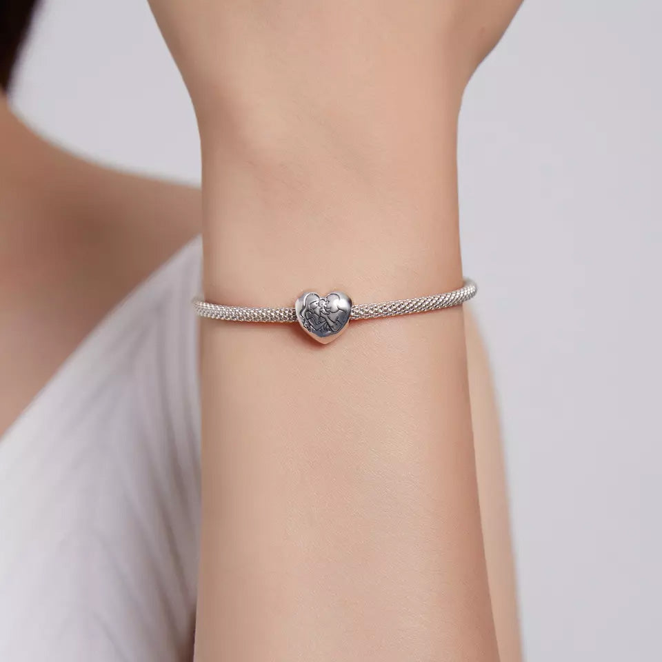 Sterling Silver Lovely Family Hypoallergenic Bead Charm