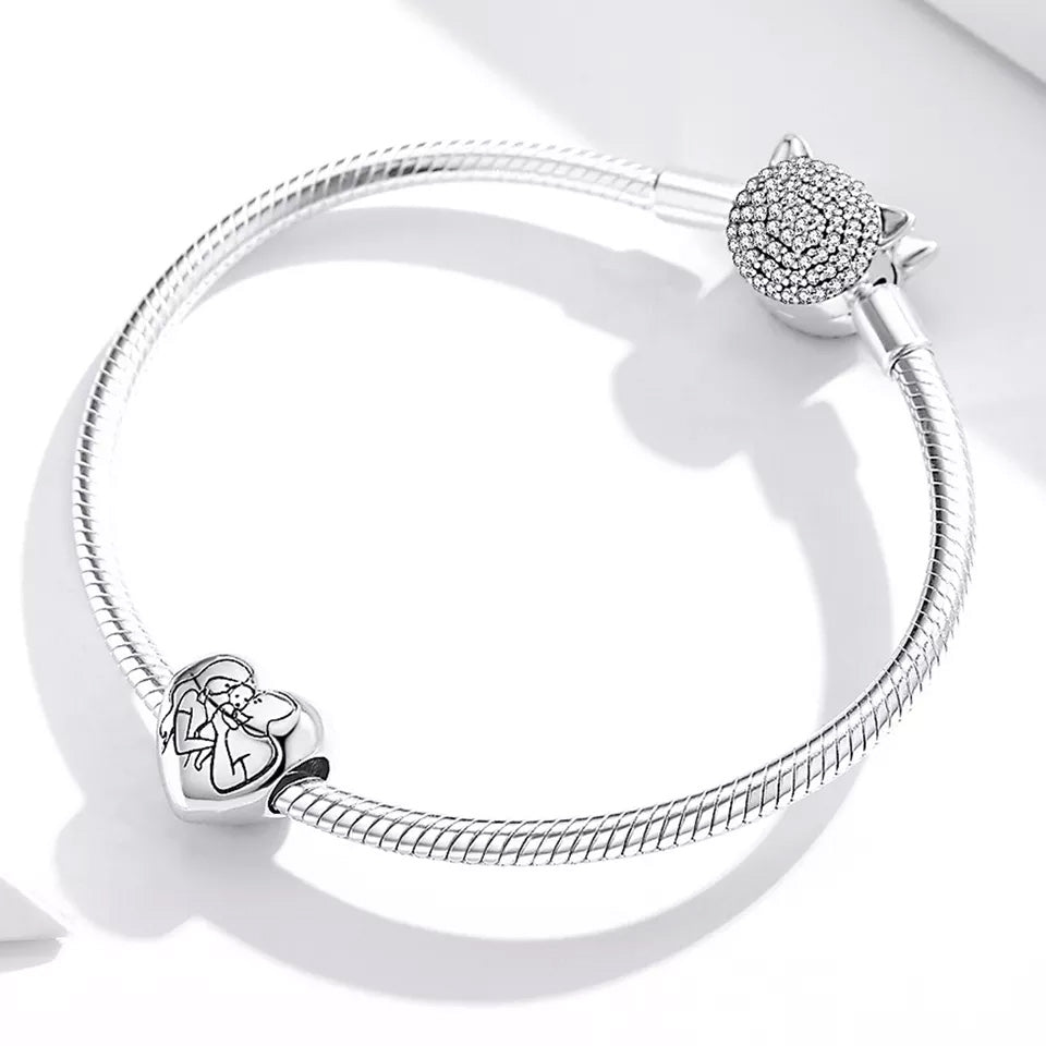 Sterling Silver Lovely Family Hypoallergenic Bead Charm