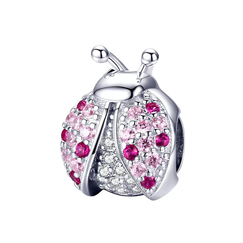 Sterling Silver Ladybug Hypoallergenic Bead Charm