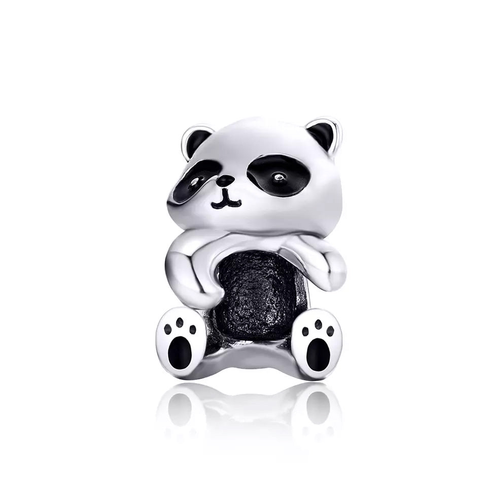 Sterling Silver Curious Panda Hypoallergenic Bead Charm
