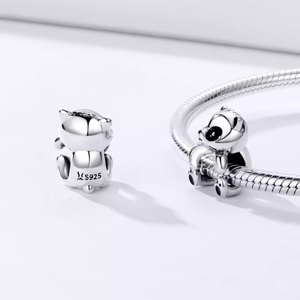Sterling Silver Curious Panda Hypoallergenic Bead Charm