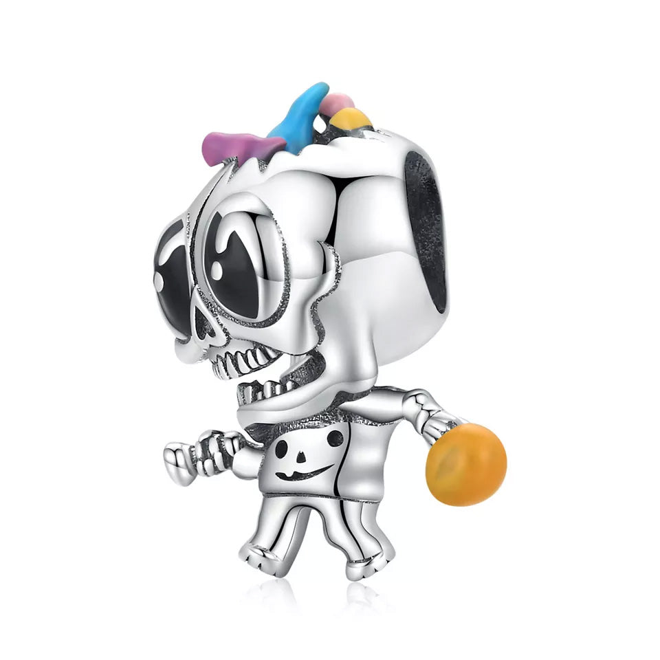 Sterling Silver Stylish Skeleton Hypoallergenic Bead Charm