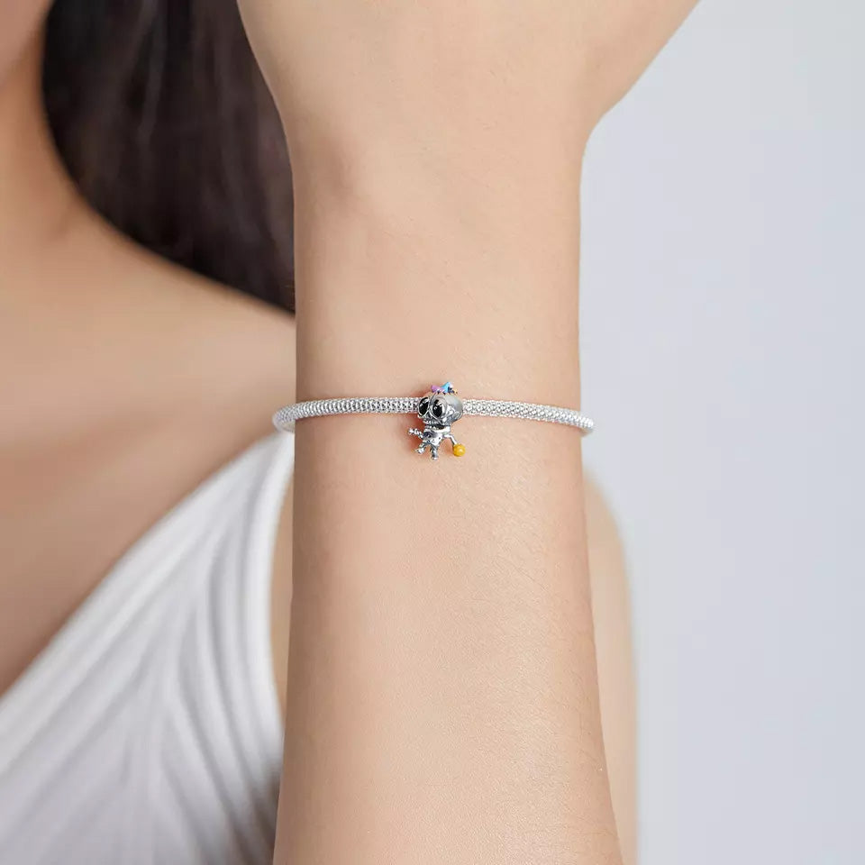 Sterling Silver Stylish Skeleton Hypoallergenic Bead Charm