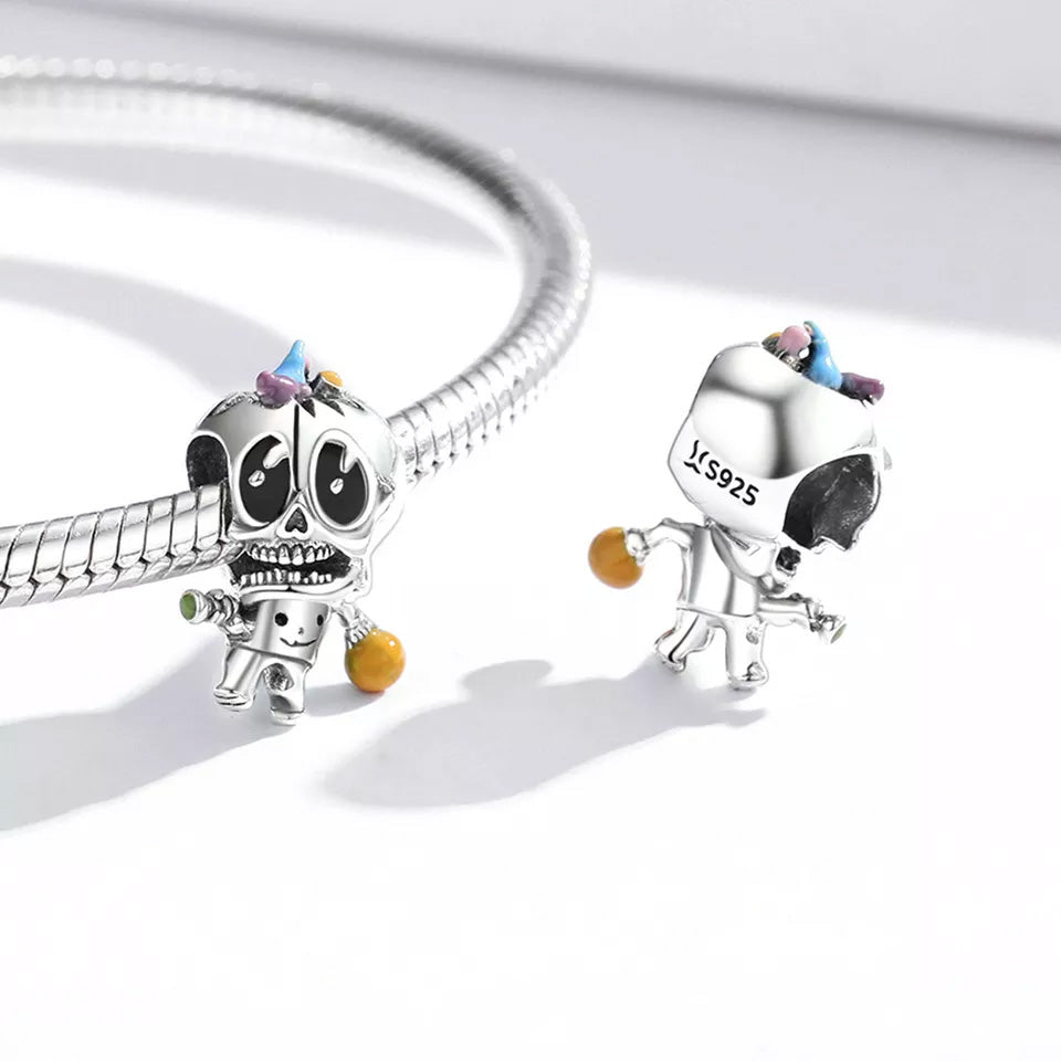 Sterling Silver Stylish Skeleton Hypoallergenic Bead Charm