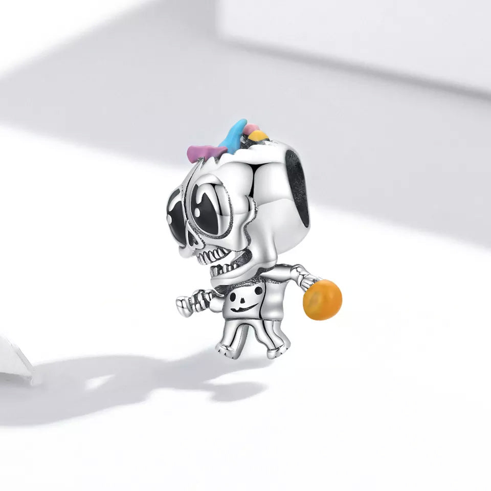 Sterling Silver Stylish Skeleton Hypoallergenic Bead Charm